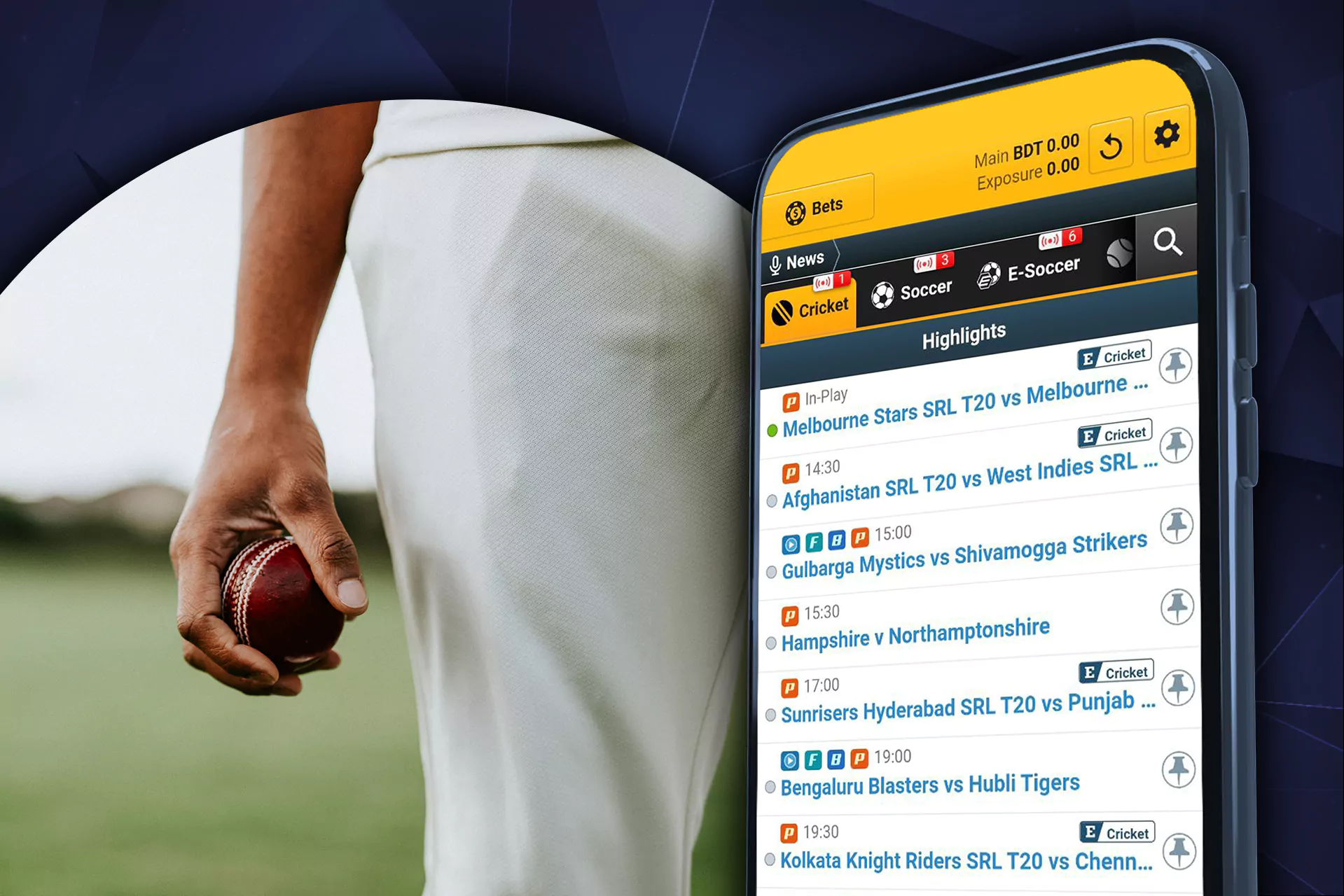 Place bets on cricket via the ICCWIN mobile app.