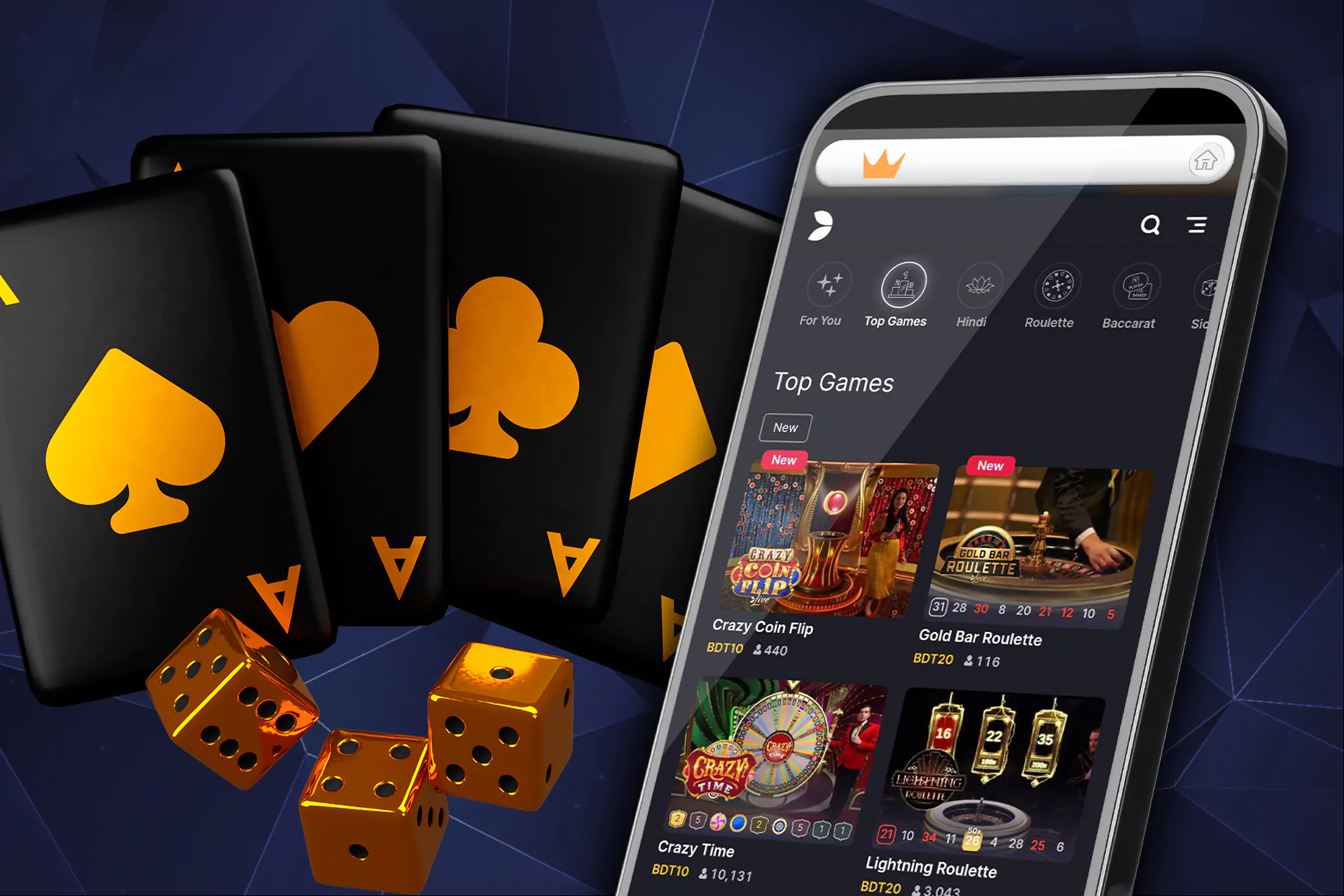 ICCWIN mobile app also has online casino.