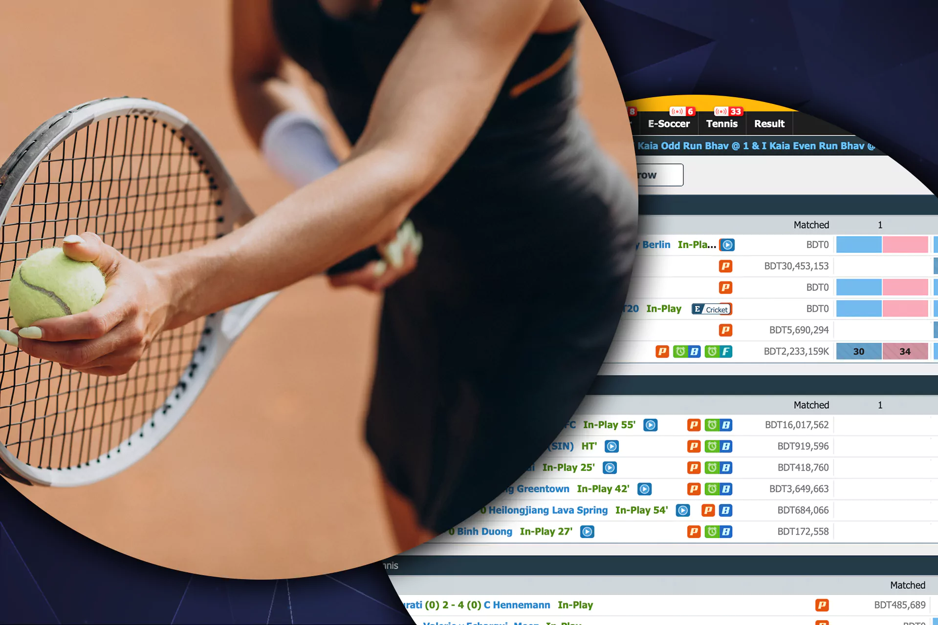 ICCWIN sportsbook has varous markets on tennis betting.
