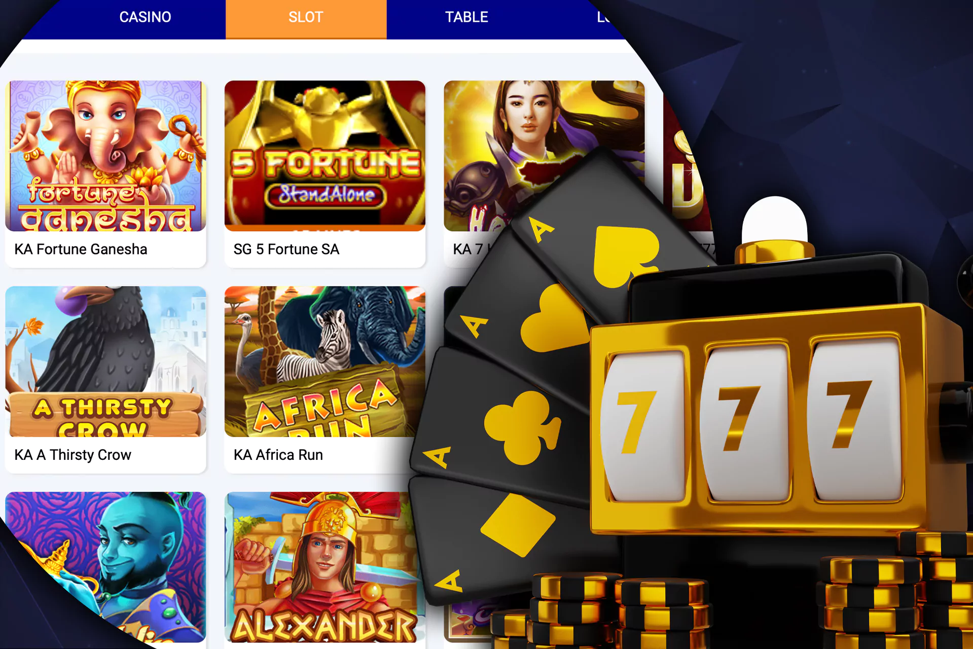 Play slots from the well-known providers at ICCWIN casino.