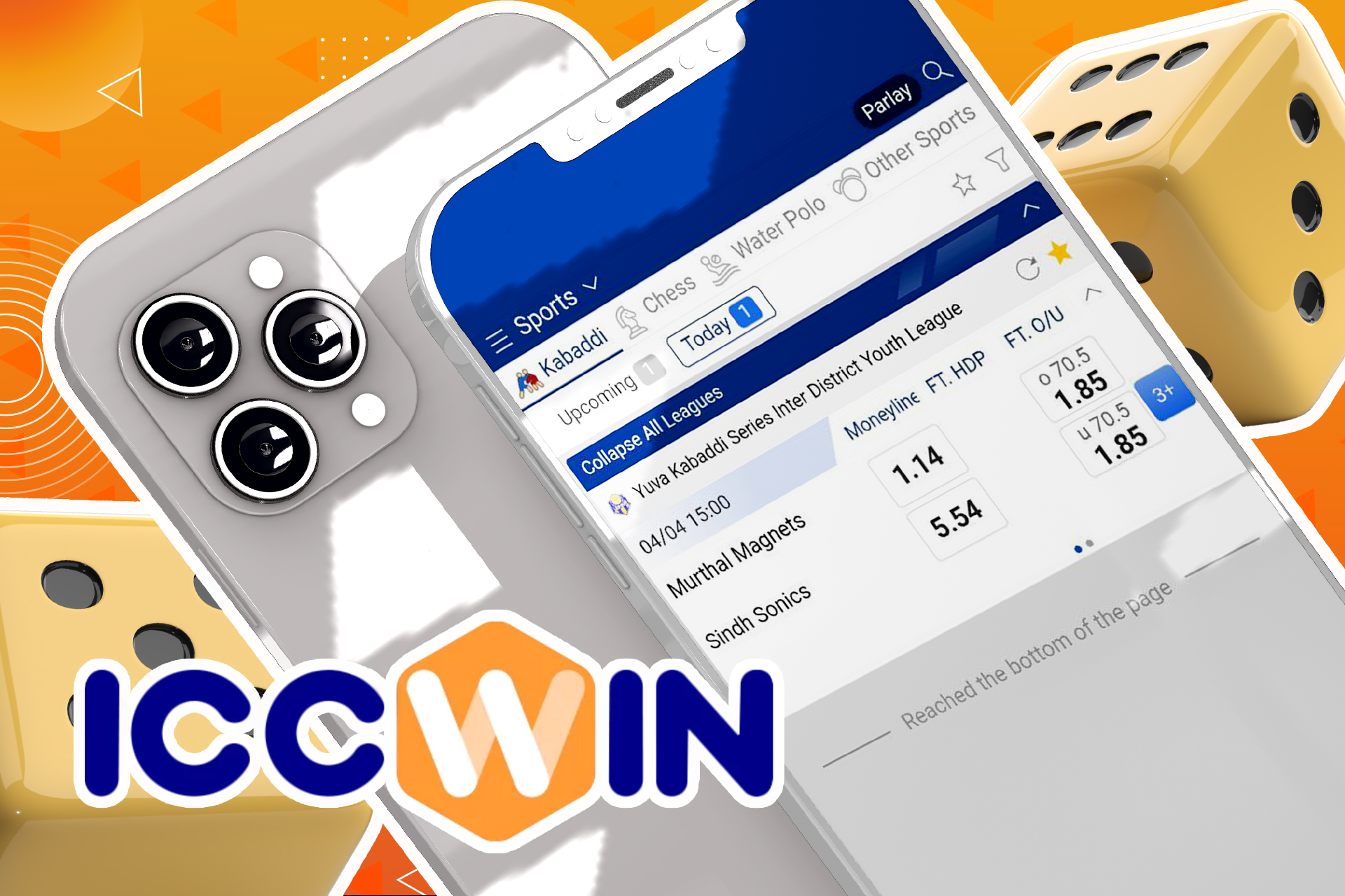 Download the ICCWIN mobile app to place bets on labaddi via your Android or iOS device.