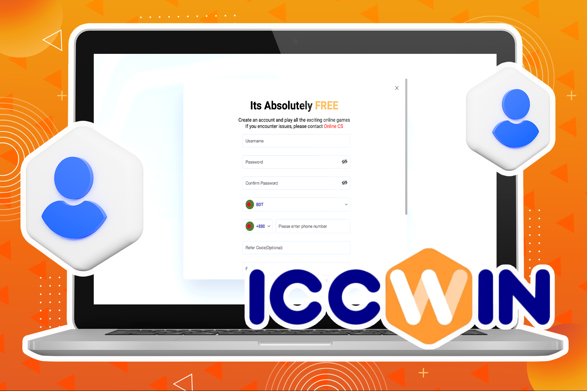 Go to the ICCWIN official website and sign up.